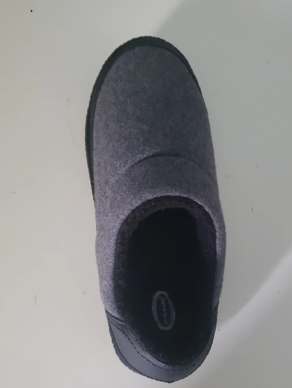 Dr. Scholl's Trevor Gray Felt Slip-On Shoes with Black Trim Size 10